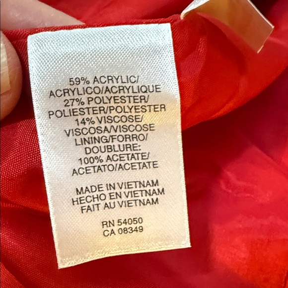 Jones New York Women’s Boucle Jacket Pink Orange Spring Easter Timeless Classic - Picture 7 of 10